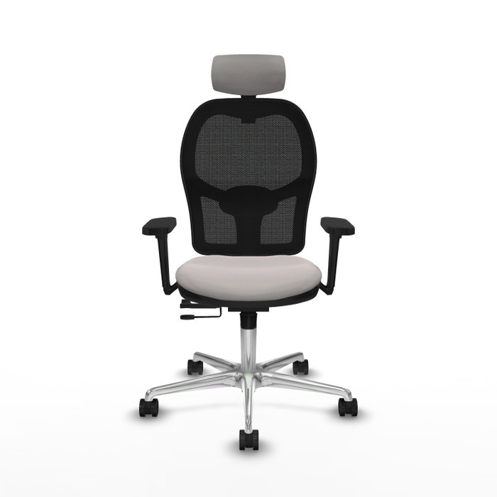 PIQUERAS Y CRESPO Silla de oficina Jorquera con mecanismo Sincro/Traslack, Blanco y Negro PIQUERAS Y CRESPO Silla de oficina Jorquera con mecanismo Sincro/Traslack, Blanco y Negro