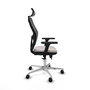 PIQUERAS Y CRESPO Silla de oficina Jorquera con mecanismo Sincro/Traslack, Blanco y Negro