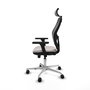 PIQUERAS Y CRESPO Silla de oficina Jorquera con mecanismo Sincro/Traslack, Blanco y Negro