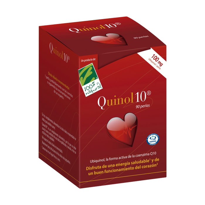 100% Natural Quinol 10 100mg Complemento Alimenticio con Ubiquinol, Vitamina C, B1 y Zinc - 90 Perlas 100% Natural Quinol 10 100mg Complemento Alimenticio con Ubiquinol, Vitamina C, B1 y Zinc - 90 Perlas