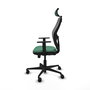 PIQUERAS Y CRESPO Silla de oficina Jorquera con mecanismo Sincro/Traslack, Verde esmeralda y Gris