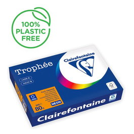Papel De Color A4 Clairefontaine Trophee 80G 500H Fluo Naranja