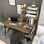 Hanah Home Mesa de Estudio Vina - Nogal, 133x55x146.4cm, Tablero Melamina 18mm