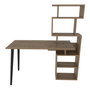 Hanah Home Mesa de Estudio Vina - Nogal, 133x55x146.4cm, Tablero Melamina 18mm