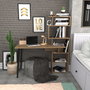 Hanah Home Mesa de Estudio Vina - Nogal, 133x55x146.4cm, Tablero Melamina 18mm