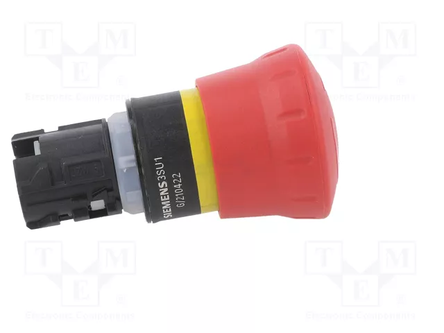 Siemens 3SU10001HB200AA0 Pulsador de parada de emergencia 22mm redondo rojo