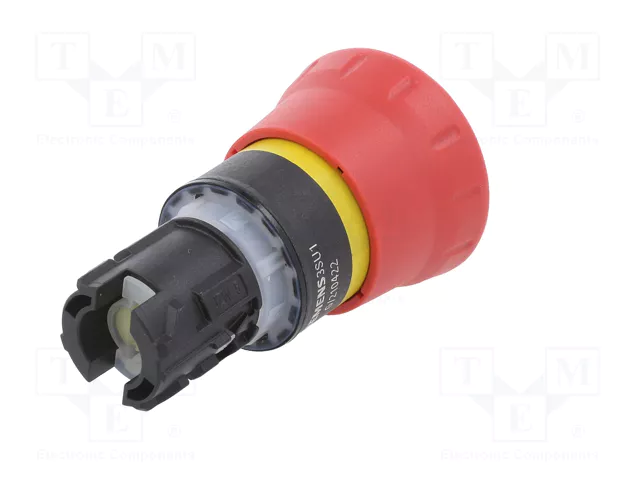 Siemens 3SU10001HB200AA0 Pulsador de parada de emergencia 22mm redondo rojo