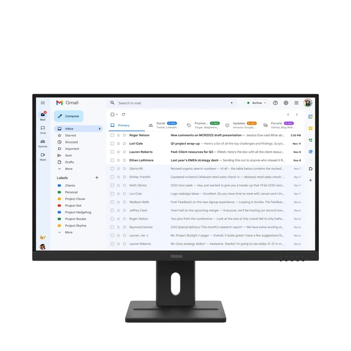 Lenovo ThinkVision E27-40 Monitor 27 pulg. Full HD IPS Negro Lenovo ThinkVision E27-40 Monitor 27 pulg. Full HD IPS Negro