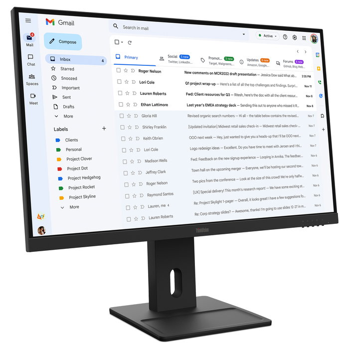Lenovo ThinkVision E27-40 Monitor 27" Full HD IPS 100Hz 4ms VGA HDMI DisplayPort VESA Altavoces Negro