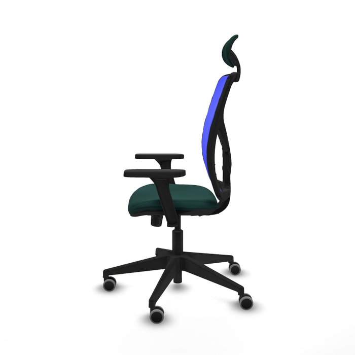 PIQUERAS Y CRESPO Silla de oficina Motilla con mecanismo Sincro, Verde botella y Azul PIQUERAS Y CRESPO Silla de oficina Motilla con mecanismo Sincro, Verde botella y Azul