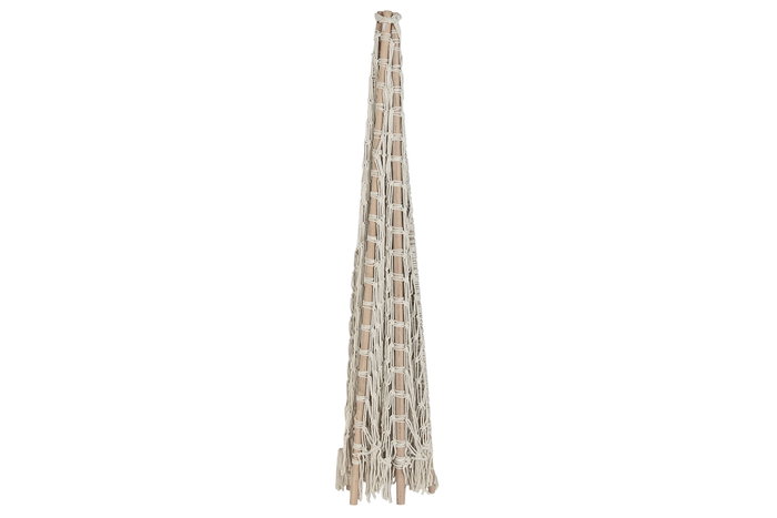 DKD Home Decor Tipi de Algodón y Mango Macramé Crudo