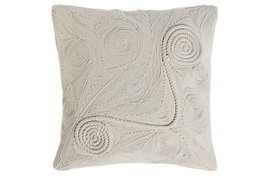 DKD Home Decor Cojín de Algodón Blanco Bordado a Mano 45x45 cm