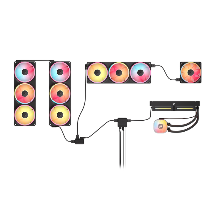 Corsair iCUE LINK LX360-R RGB 360mm con triple ventilador de rotor inverso