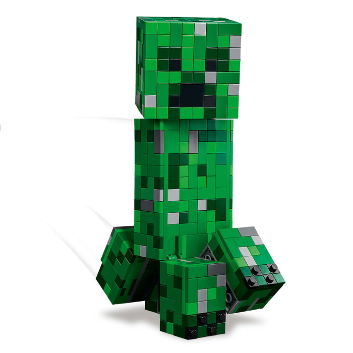 LEGO 21276 Minecraft El Creeper - Figura de Acción Articulada con Patas Móviles y Cabeza Giratoria, Juguete de Construcción para Niños +10 Años