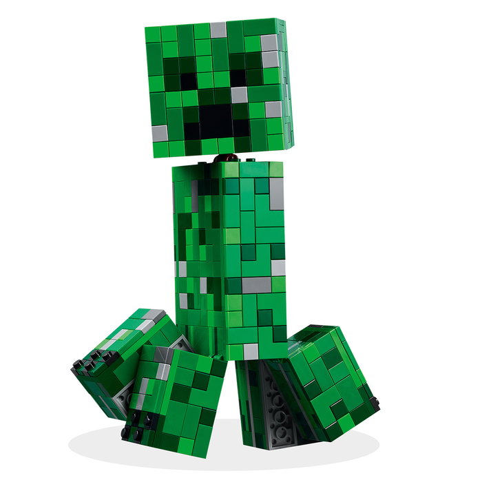 LEGO 21276 Minecraft El Creeper - Figura de Acción Articulada con Patas Móviles y Cabeza Giratoria, Juguete de Construcción para Niños +10 Años