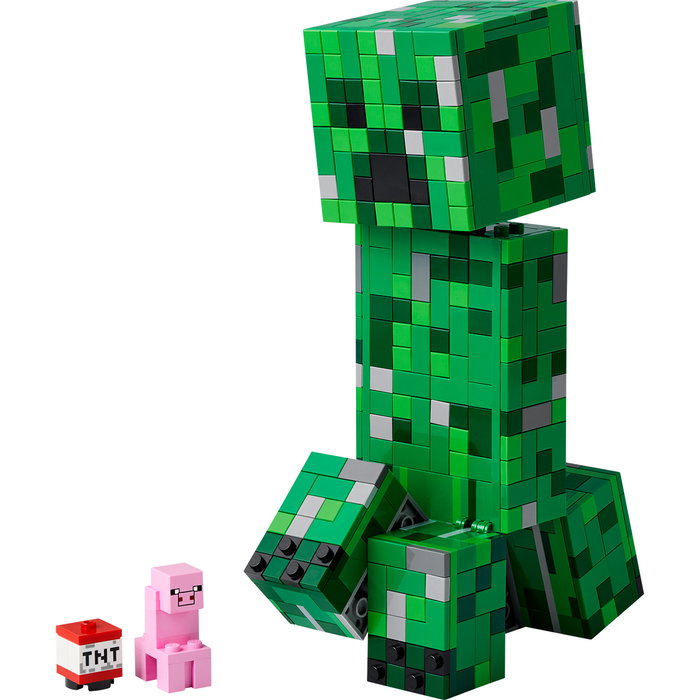LEGO 21276 Minecraft El Creeper - Figura de Acción Articulada con Patas Móviles y Cabeza Giratoria, Juguete de Construcción para Niños +10 Años