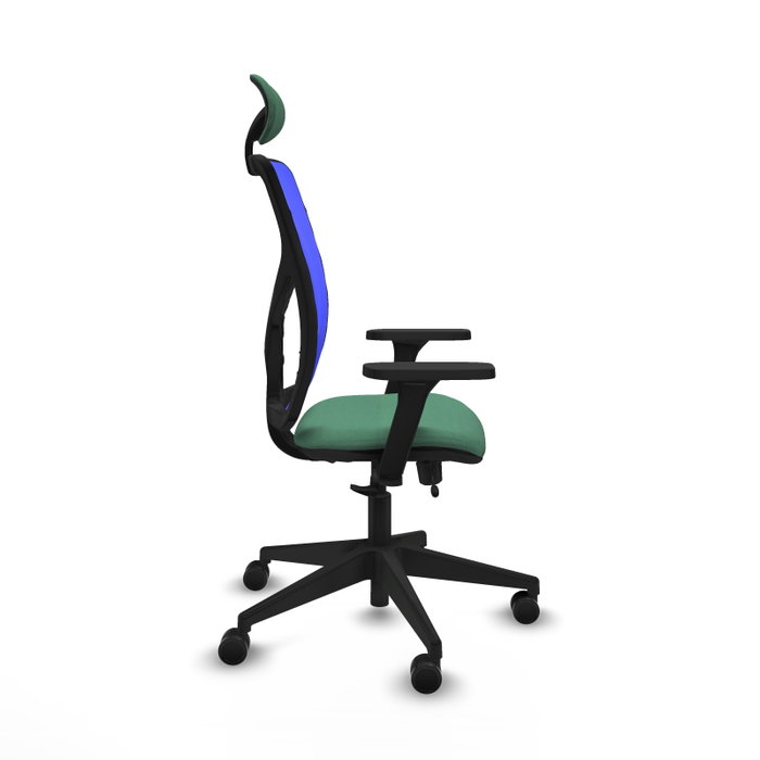 PIQUERAS Y CRESPO Silla de oficina Motilla con mecanismo Sincro/Traslack Verde esmeralda y Azul PIQUERAS Y CRESPO Silla de oficina Motilla con mecanismo Sincro/Traslack Verde esmeralda y Azul