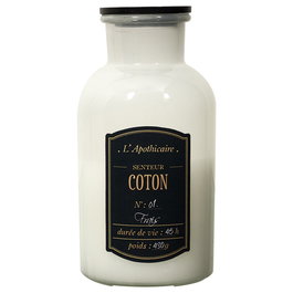 Home Deco Factory Vela Perfumada Lounge Flor de Algodón Ámbar Almizcle Vidrio 20 cm