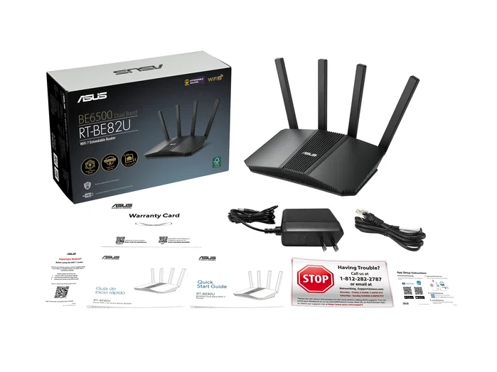 Asus RT-BE82U WiFi 7 Router Doble Banda BE6500 Asus RT-BE82U WiFi 7 Router Doble Banda BE6500
