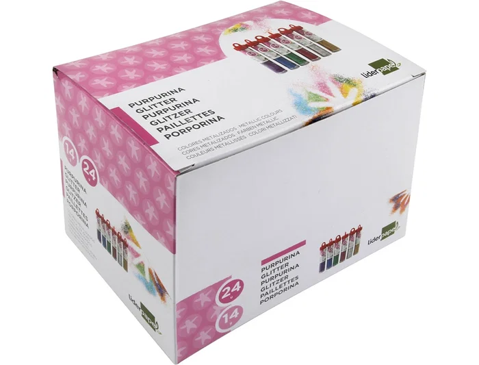 Liderpapel Purpurina Fantasía Colores Metalicos Surtidos Bote de 14 gr