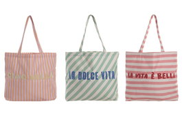 DKD Home Decor Bolsa Canvas Bella Vita Surtido de 3 unidades