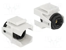 DeLOCK 86337 Módulo Keystone TOSLINK a TOSLINK Blanco