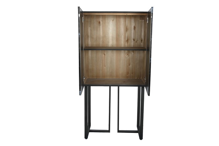 DKD Home Decor Aparador de Metal y Acero Plateado