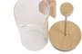 DKD Home Decor Cafetera de Borosilicato y Bambú 350ml