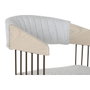 DKD Home Decor Silla de Madera y Poliéster Gris