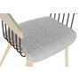DKD Home Decor Silla de Madera y Poliéster Gris