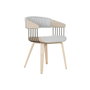 DKD Home Decor Silla de Madera y Poliéster Gris