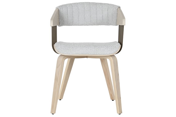 DKD Home Decor Silla Scandi Gris Poliester Madera 55 x 76.5 x 53 cm DKD Home Decor Silla Scandi Gris Poliester Madera 55 x 76.5 x 53 cm