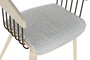 DKD Home Decor Silla Scandi Gris Poliester Madera 55 x 76.5 x 53 cm