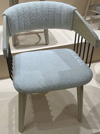 DKD Home Decor Silla Escandinava Gris 55x76.5x53 cm - Desmontable - Madera y Poliéster