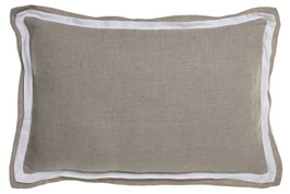 DKD Home Decor Cojín de Lino Natural 60x40 cm (Pack de 2)
