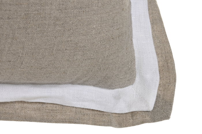 DKD Home Decor Cojín de Lino Natural 60x40 cm (Pack de 2)