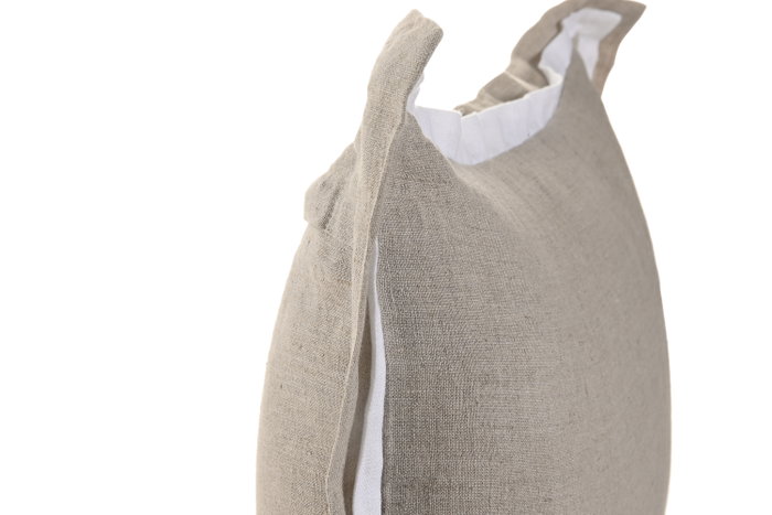 DKD Home Decor Cojín de Lino Natural 60x40 cm (Pack de 2)