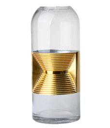 DKD Home Decor Jarrón de Cristal Transparente 13x13x32 cm