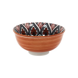 Home Deco Factory Bol 220 Ml Mirage Mandala Naranja Diámetro 12 Cm