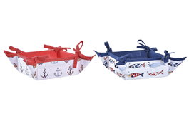 DKD Home Decor Cesta de Algodón Costa Peces Surtido de 6 Unidades