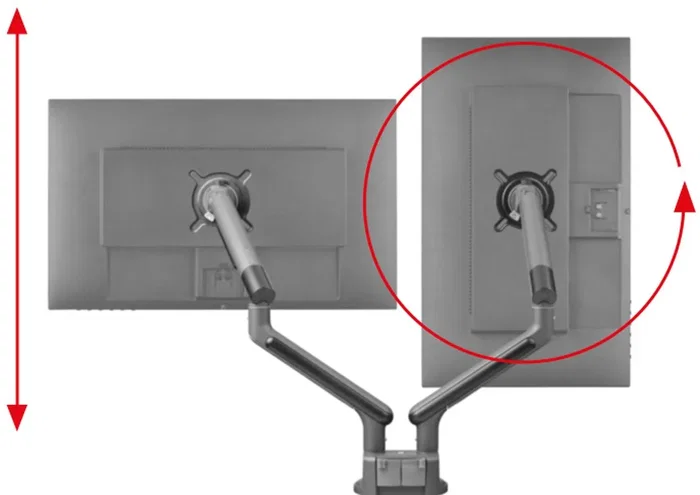 One For All DM 7210 Soporte Doble para Monitor Negro