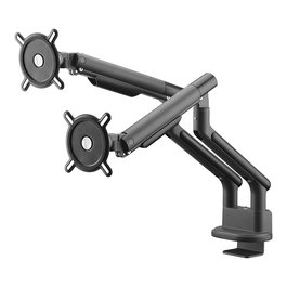 One for All DM 7210 Soportes Monitor Escritorio Doble Negros para 2 Pantallas 13" a 35" Hasta 9 kg, Pivote 360°, Pinza/Atornillado