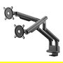 One For All DM 7210 Soporte Doble para Monitor, Soporte para 2 Pantallas de hasta 35", Soporte de Escritorio Ajustable Negro, Carga 9 kg, VESA 75x75/100x100 mm