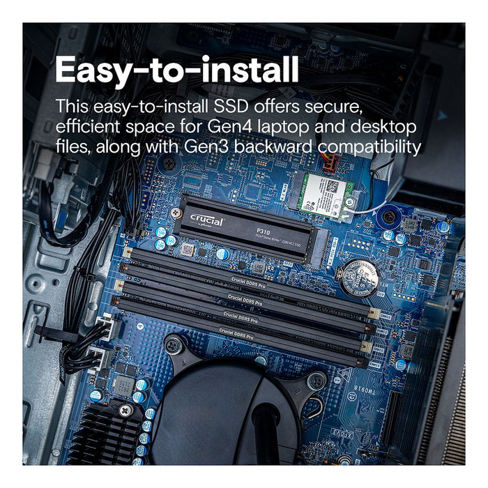 Crucial SSD M.2 1TB NVMe PCIe Gen4 con Disipador de Calor