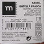 La Mediterranea Botella Frasca de 530 ml con Tapón de Corcho (Pack de 16) SKU: B18ELD7YHQ