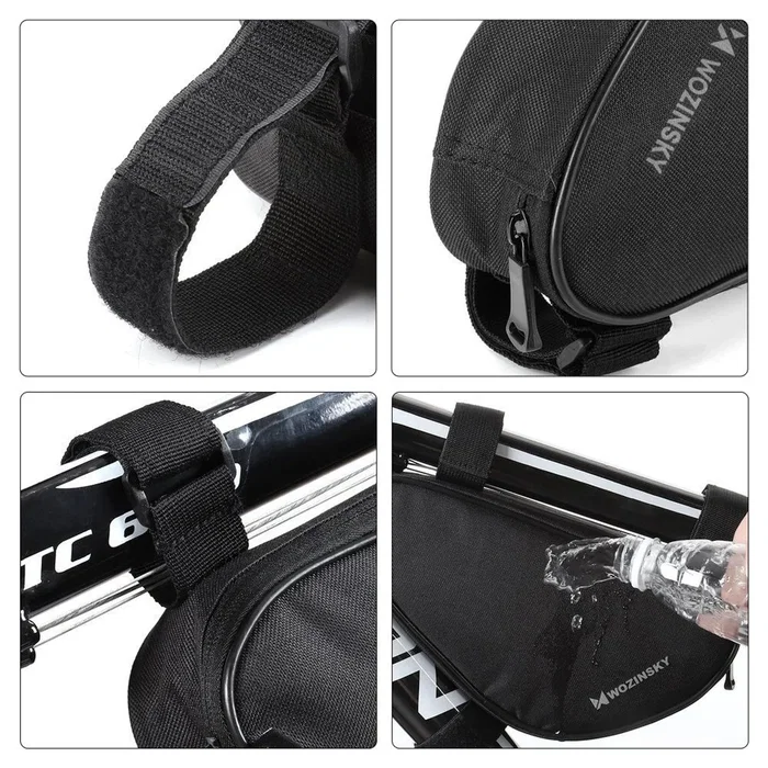 Wozinsky Bolsa de bicicleta para cuadro 1,5 L Negro Wozinsky Bolsa de bicicleta para cuadro 1,5 L Negro