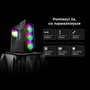 Rampage PLAID V1 Obudowa PC con ventana 4 ventiladores 120 mm RGB negra