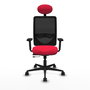 PIQUERAS Y CRESPO Silla de oficina Zulema con mecanismo Sincro/Traslack Rojo y Negro