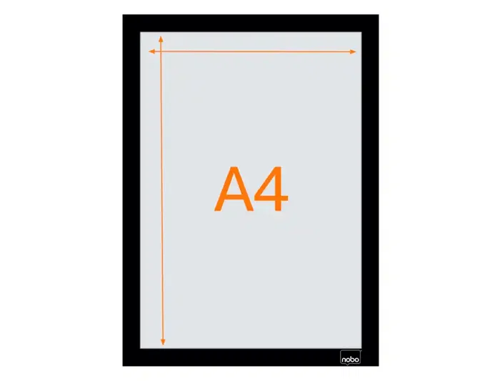 Nobo Marco Porta Anuncios DIN A4 Magnético Autoadhesivo Plata Pack 2 Unidades