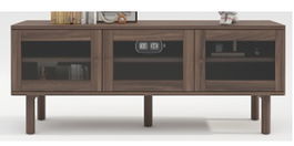 DKD Home Decor Mueble TV Moderno Marron Oscuro 140 x 40 x 55 cm 3 Puertas